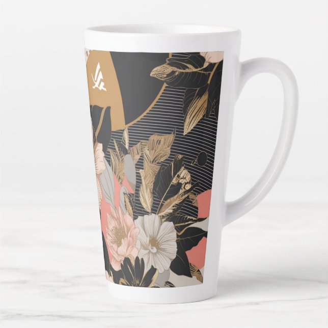 Floral print  latte mug (Right)