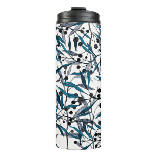 Floral print. Ornament Natural curves. Pattern Thermal Tumbler