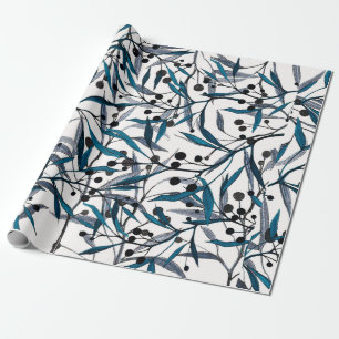 Floral print. Ornament Natural curves. Pattern Wrapping Paper