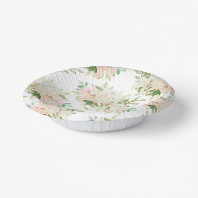 Floral Print  Paper Plate (Angled)