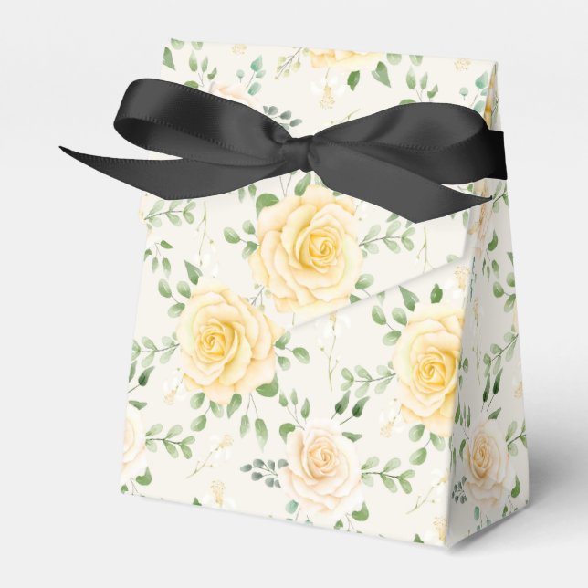 Floral Print Party Favour Box  (Front Side)