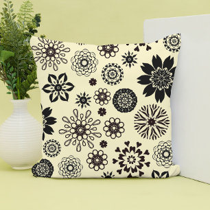    Floral Print Pop Pattern Cute Girly Boho Hippie Cushion