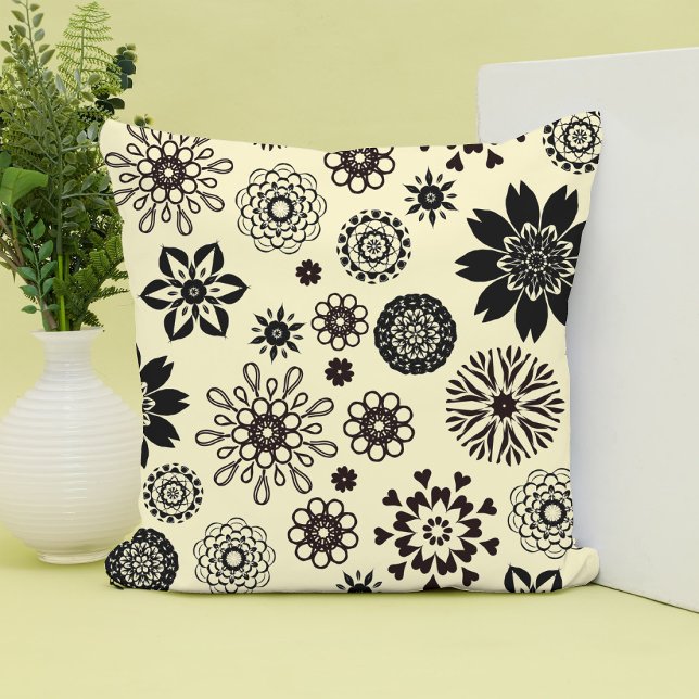    Floral Print Pop Pattern Cute Girly Boho Hippie Cushion (Creator Uploaded)