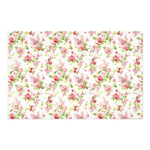 Floral Print Stationery Paper | Zazzle