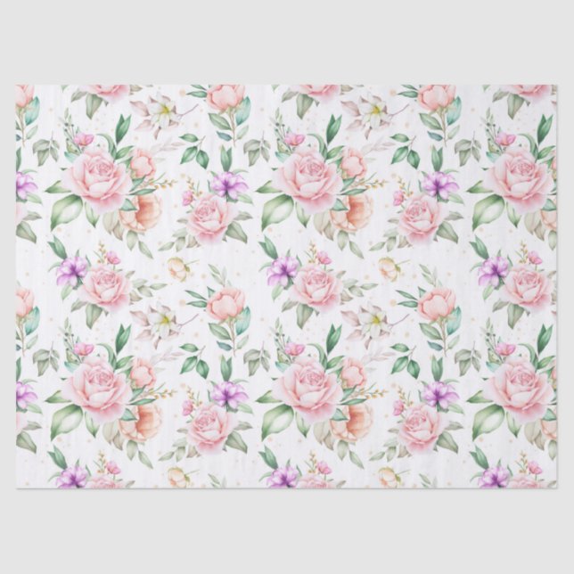  Floral Print  Tissue Paper (Front)