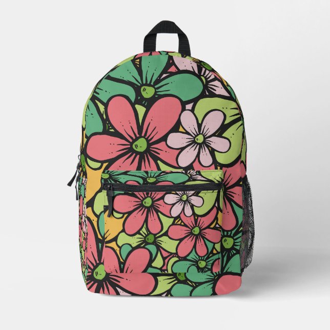 Floral Printed Backpack (Front)
