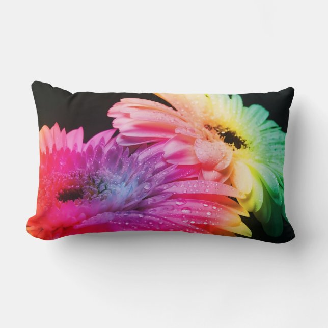 Floral Printed Throw Pillow – Elegant Flower (Front)