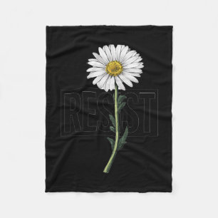 Floral Protest Resist Political Design For Activis Fleece Blanket