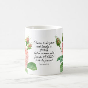 Floral Proverbs 31:30  Coffee Mug
