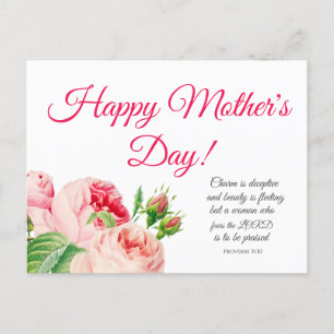 Floral Proverbs 31 Mother's Day Postcard