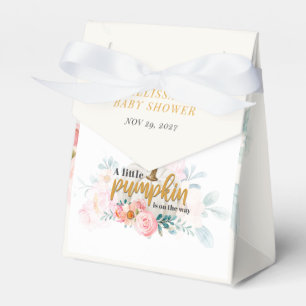 Floral Pumpkin Baby Shower Botanical Favour Box