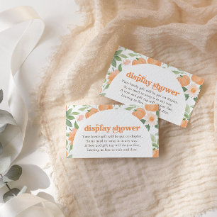Floral Pumpkin Baby Shower Display Shower Card