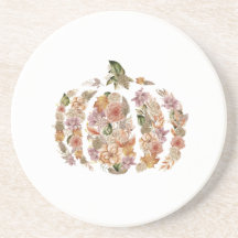 Floral Pumpkin Coaster