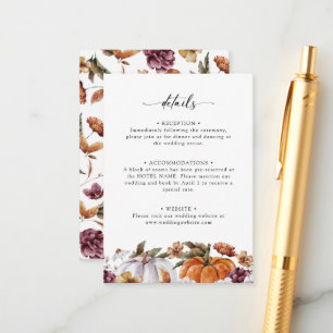 Floral Pumpkin Enclosure Card