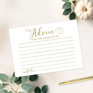 Floral Pumpkin Fall Bridal Shower Advice Cards