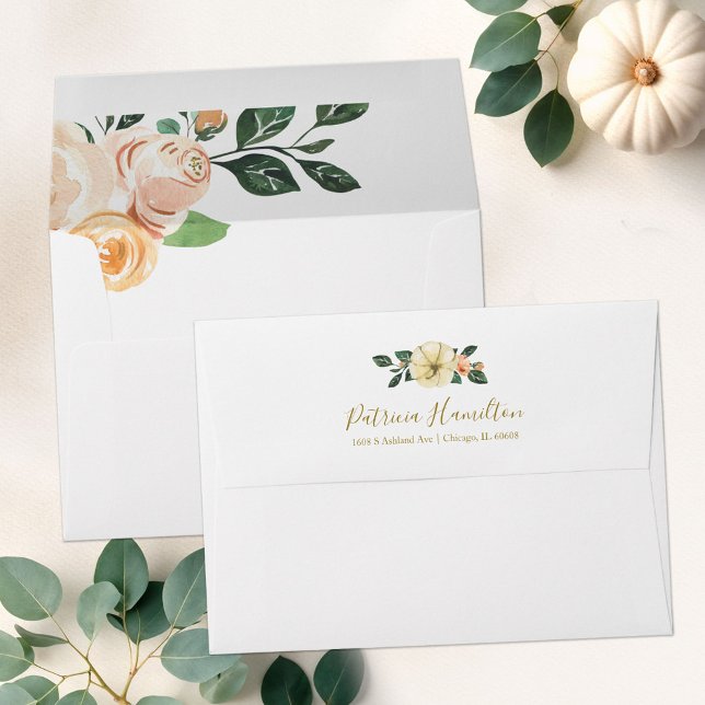 Floral Pumpkin Fall Bridal Shower Envelope (Creator Uploaded)