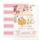 Floral Pumpkin First Birthday Invitation - Girl