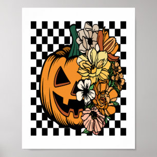 Floral Pumpkin Poster