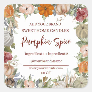 Floral Pumpkin product label