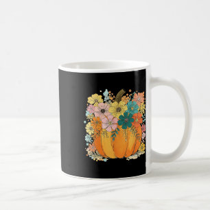 Floral Pumpkin Thanksgiving Cosy Autumn Fall Vibes Coffee Mug