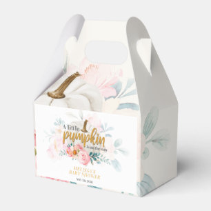 Floral Pumpkin Watercolor Fall Baby Shower Favour Box