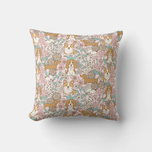 Floral Puppies Cushion