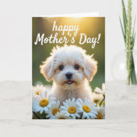 Floral Puppy Celebration Card