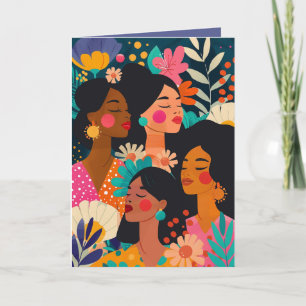 Floral Purple International Women's Day Card