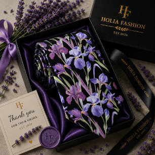 Floral Purple Lavender Neck Tie