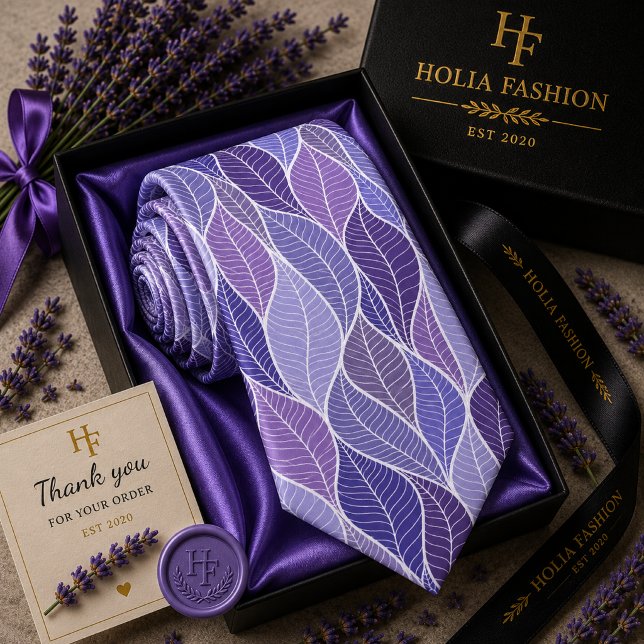 Floral Purple Lavender Neck Tie (Creator Uploaded)