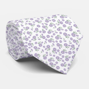 Floral Purple Lavender Neck Tie