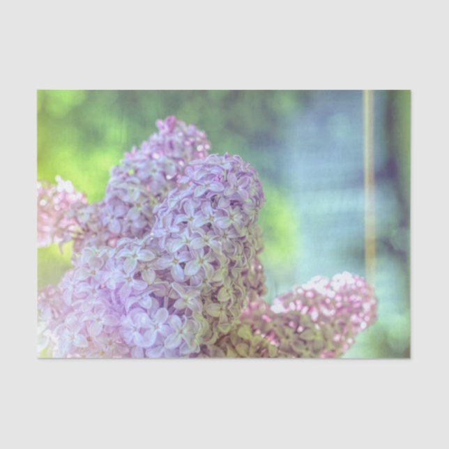 Floral Purple Lilac Country Art Design Tissue Paper (Front)