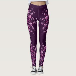 Floral purple mandala. leggings