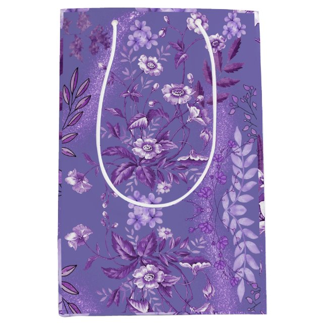 Floral Purple Passion Medium Gift Bag (Front)