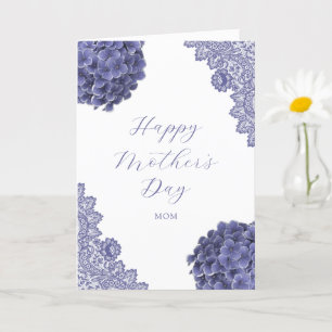 Floral Purple Photo Happy Mother's Day Card