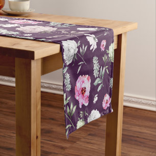 Floral Purple Short Table Runner