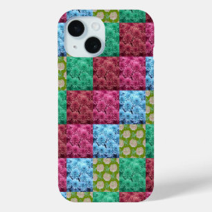 floral quilt design iPhone 15 case