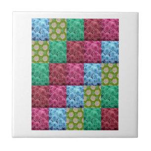 floral quilt design ceramic tile