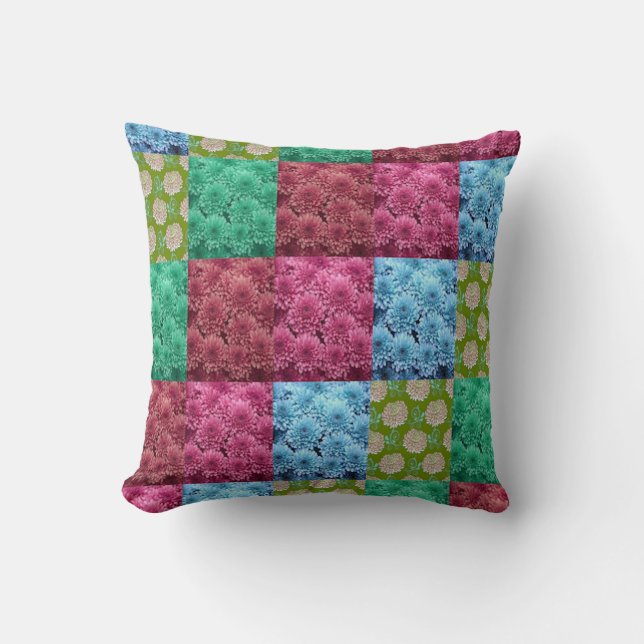 floral quilt design cushion (Front)