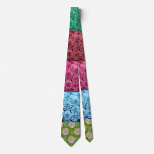floral quilt design tie