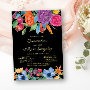 Floral Quinceanera and Mass Fiesta Flower and Gold