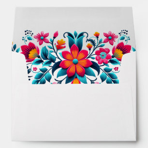 Floral Quinceanera Mexican Fiesta Birthday Envelop Envelope