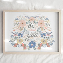 Floral Quote Art Print