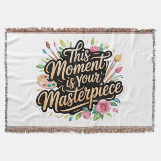 Floral Quote Design Throw Blanket