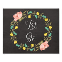 Floral Quote Print, Inspirational Quote