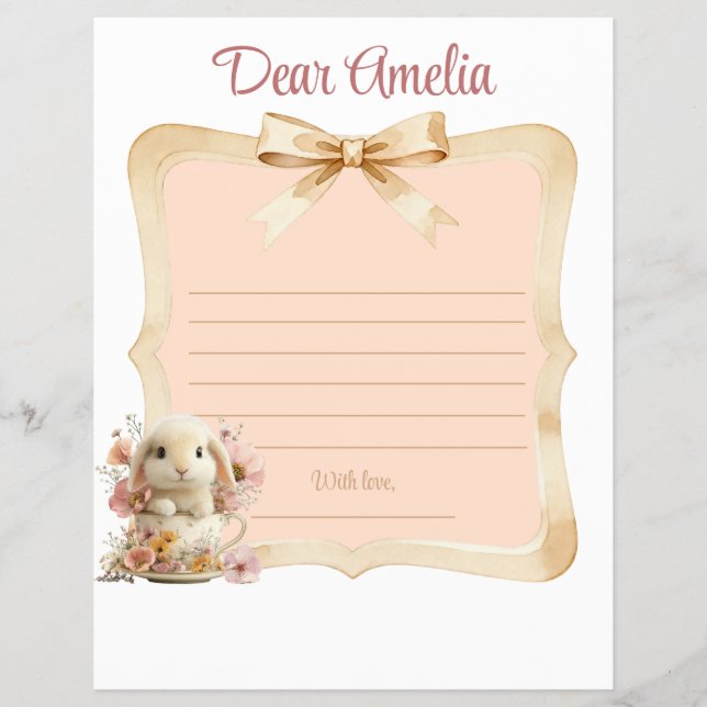 Floral Rabbit First Year Board Flyer (Front)