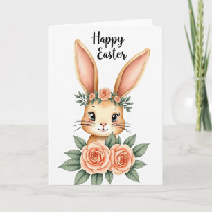 Floral Rabbit Greeting Card
