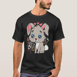 Floral Rabbit Lover Baby Animal Cute Bunny T-Shirt
