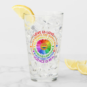 Floral Rainbow Political and Social Stand Glass