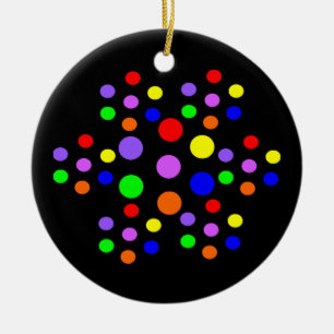 Floral Rainbow Spots Ornament